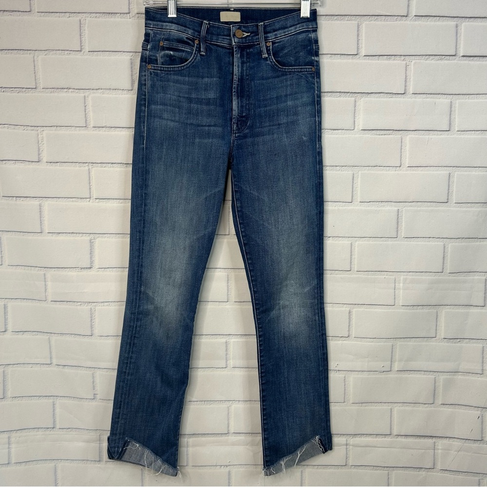Mother high waisted rascal ankle slit flip Jean size 26